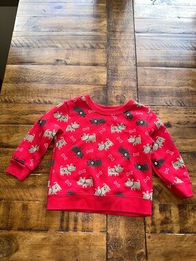 Garanimals Red Puppy & Bone Print Crewneck Sweatshirt